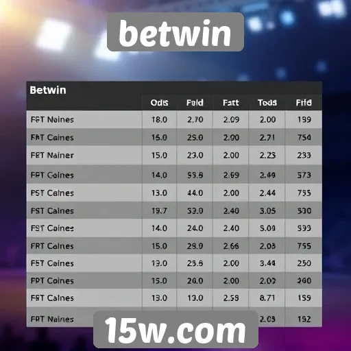 Compare as odds oferecidas pela betwin